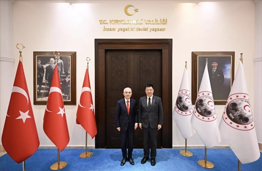 Kırklareli Valisi Çin Başkonsolosunu Ağırladı