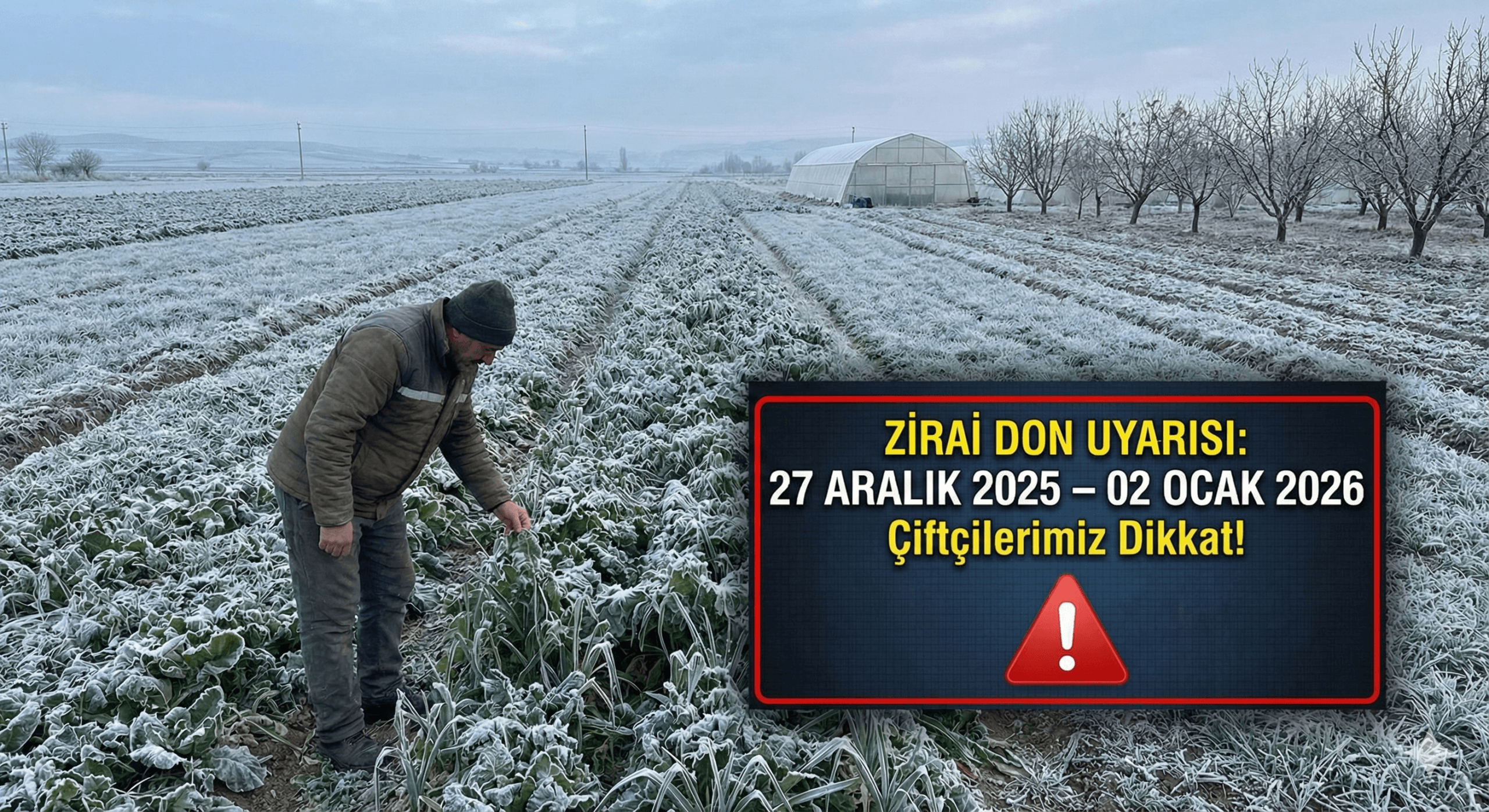 Çiftçilere Kritik Zirai Don Uyarısı