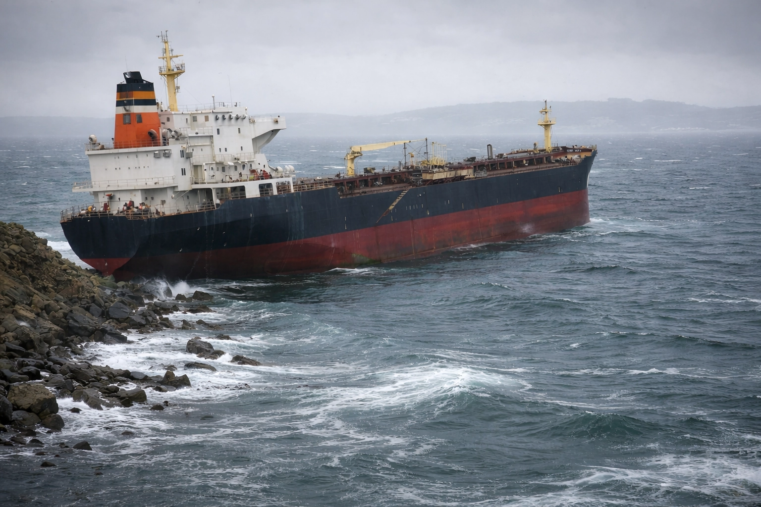 Bozcaada Açıklarında Tanker Karaya Oturdu