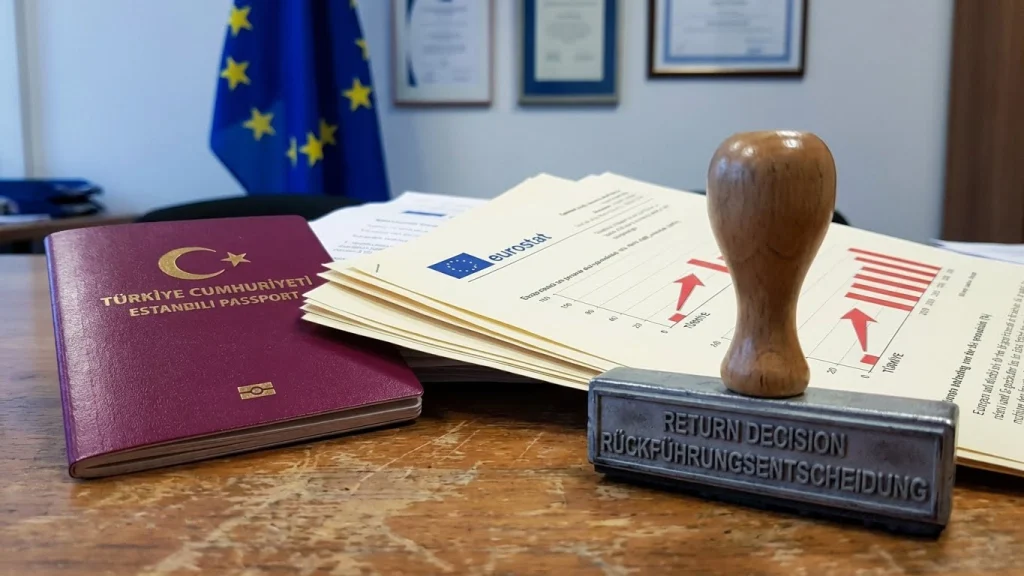 AB ülkelerinden sınır dışı edilen Türk vatandaşlarının sayısı rekor kırdı. Türkiye, Cezayir ve Fas'ın ardından listede 3. sırada. Almanya etkisi ve iltica retlerinin perde arkası analizimizde.