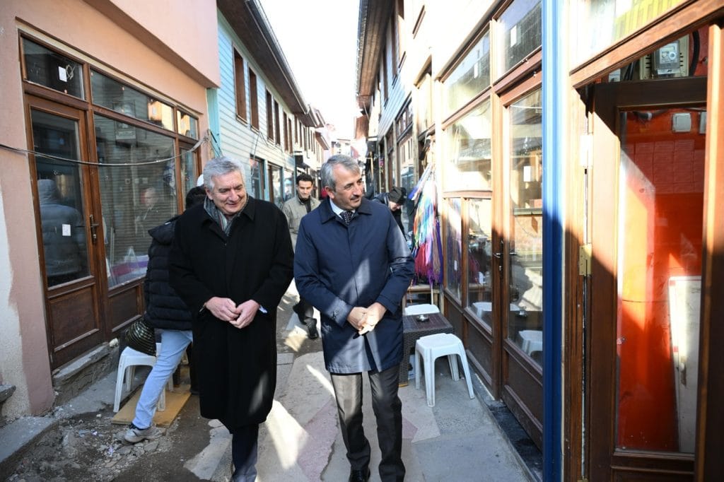 Edirne Valisi Yunus Sezer Terziler Sokağı sokak sağlıklaştırma projesi denetimi
