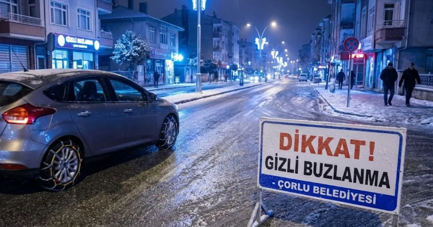 Çorlu Belediyesi Uyardı Buzlanma Riskine Dikkat!