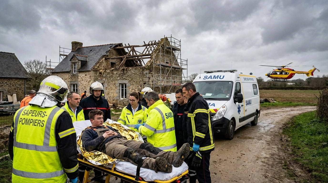 Fransa’da Şantiyede Korkunç Kaza: Genç İşçi Ağır Yaralı