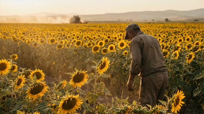 Edirne’nin ayçiçeği tarlalarında emek, bereket ve hasat zamanı… Tarımın kentin ekonomik ve sosyal yapısındaki stratejik rolü ele alınıyor.