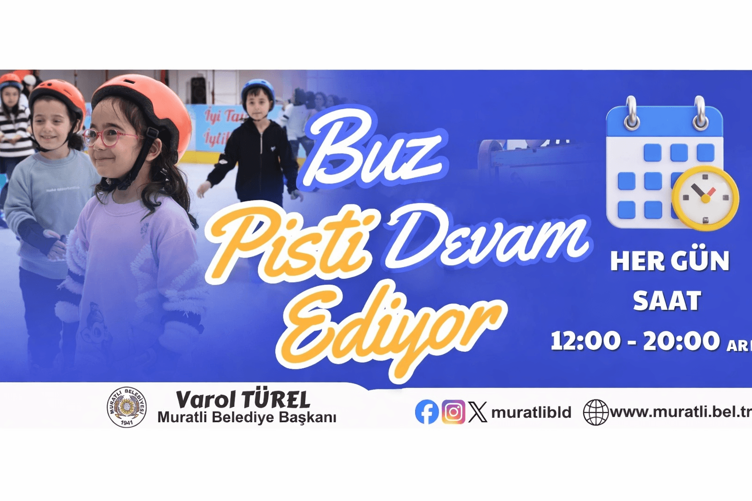 Muratlı’da Buz Pisti Coşkusu