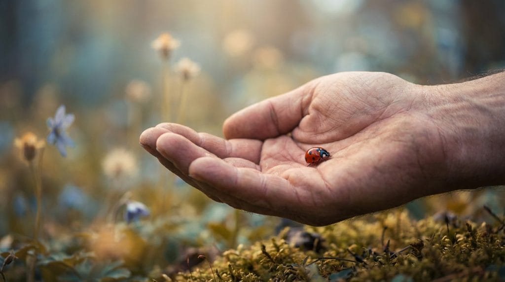 Rüyada uğur böceğini elinde tutmak, kişinin şansını iyi değerlendireceğine ve doğru adımlar atacağına delalet eder.