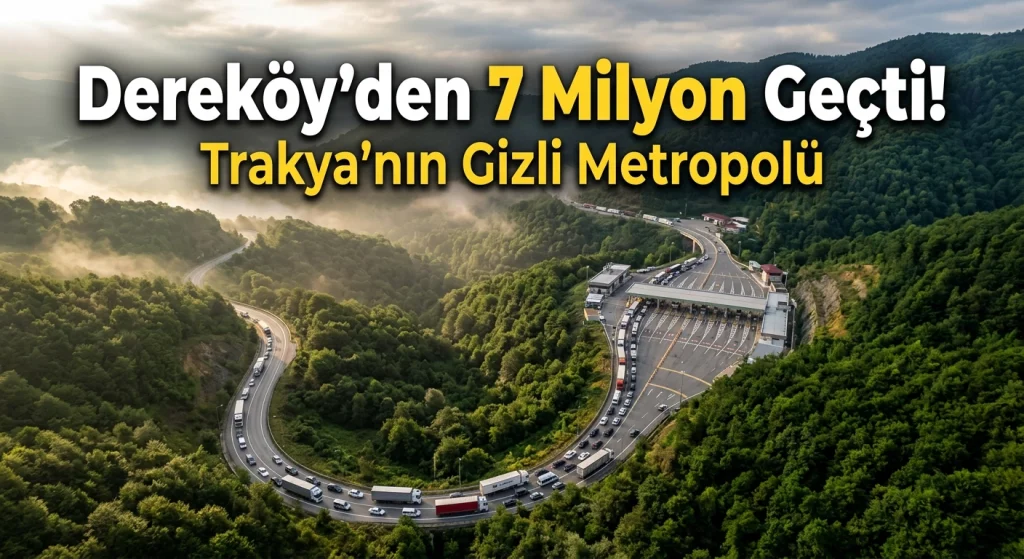 Kırklareli Dereköy Sınır Kapısı yolcu rekoru kırdı! Son 5 yılda 7 milyon kişi geçiş yaptı. Trakya ve Bulgaristan arasındaki bu dev trafiğin detayları haberimizde.