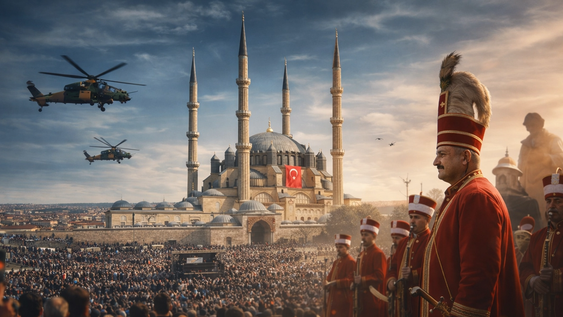 Edirne Selimiye Meydanı’nda Milli Savunma Gururu Yaşandı