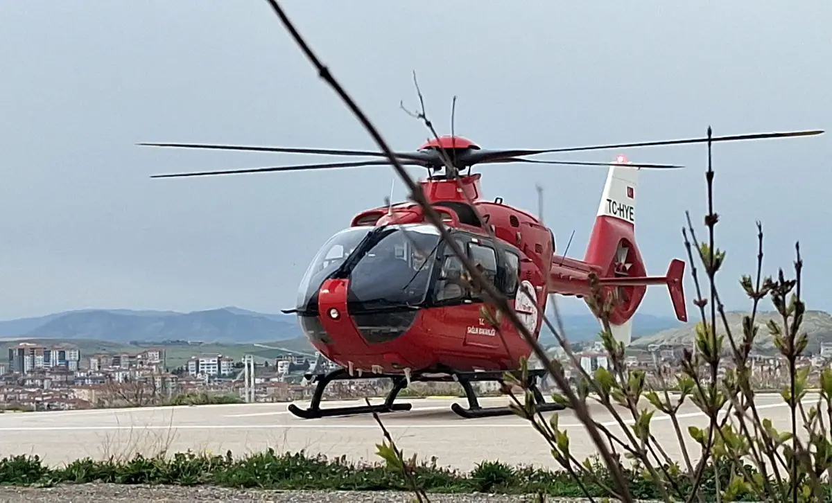 Kalp Hastası Kadın İçin Hava Ambulansı Havalandı