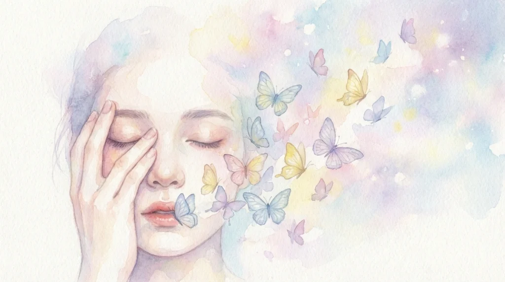 Bilinçaltındaki susturulmuş sözleri ve kendini ifade etme arzusunu temsil eden sanatsal bir çalışma.