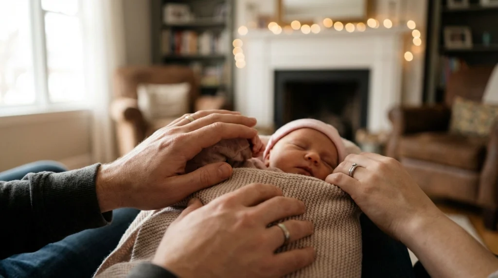 Rüyasında arkadaşının yeni doğmuş kızını sevgiyle kucağına alan ve onunla bağ kuran rüya sahibi.