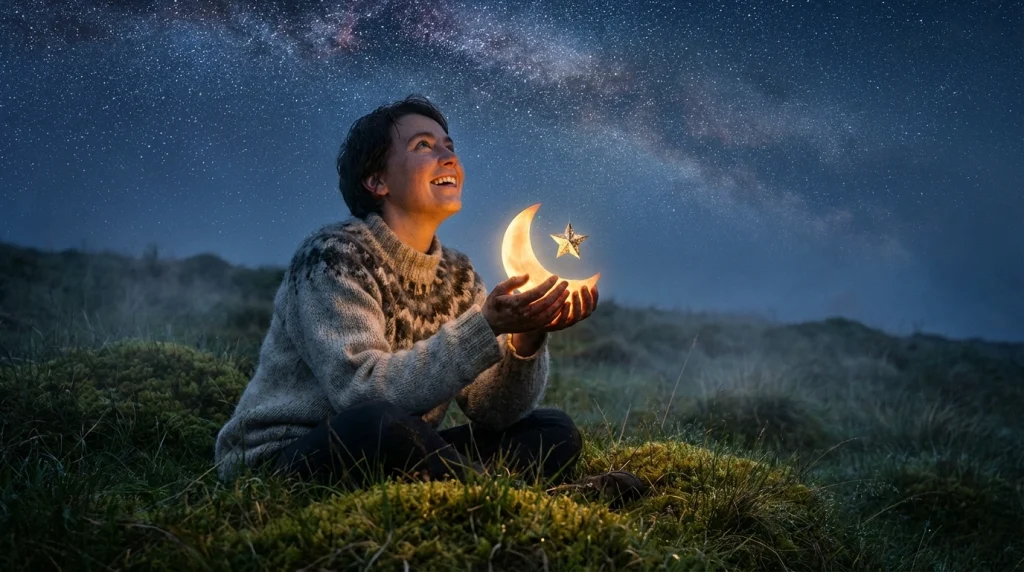 Rüyada ay ve yıldızı kucağına alan kişi; beklemediği bir yerden gelecek büyük bir mirasa, makama veya hayırlı bir evlada kavuşur.