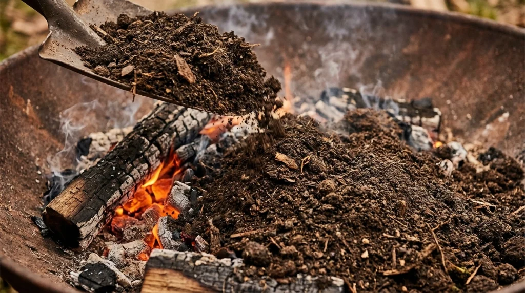 Rüyada ateşi toprakla söndürmek; hayatındaki bir sorunu kökten çözmeyi ve bir daha açılmamak üzere kapatmayı ifade eder.