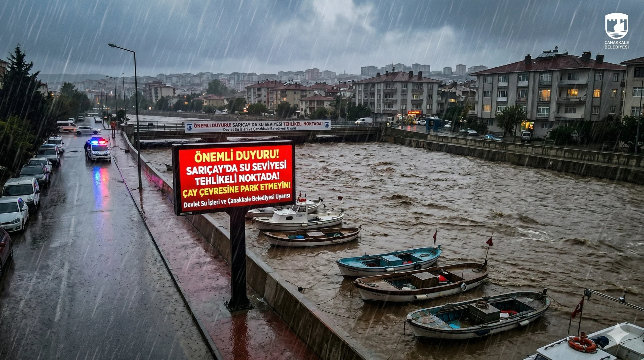 Çanakkale’de Sarıçay Alarmı: Su Seviyesi Tehlikeli Noktada!