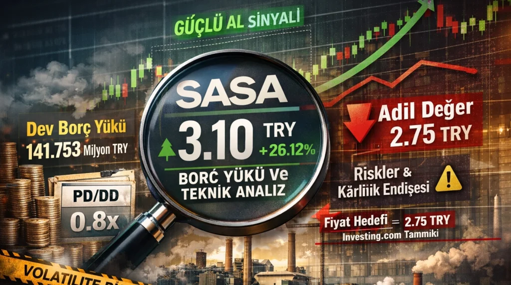 SASA hissesinde %26'lık ralli! 141 milyar TL borç yükü ve 2,75 TL adil değer analizi ile SASA teknik yorumlarını hemen okuyun.