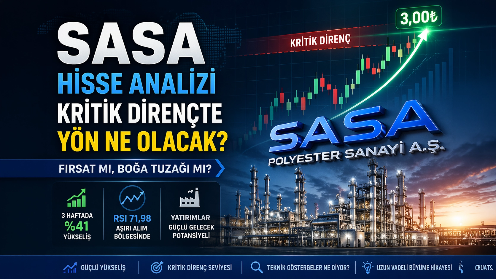 SASA Hisse Analizi: Kritik Dirençte Yön Ne Olacak?