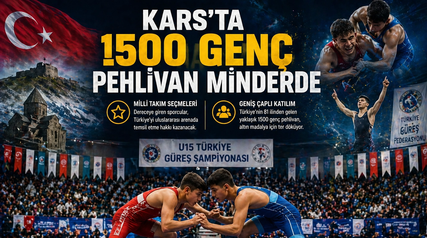Kars’ta 1500 Genç Pehlivan Minderde