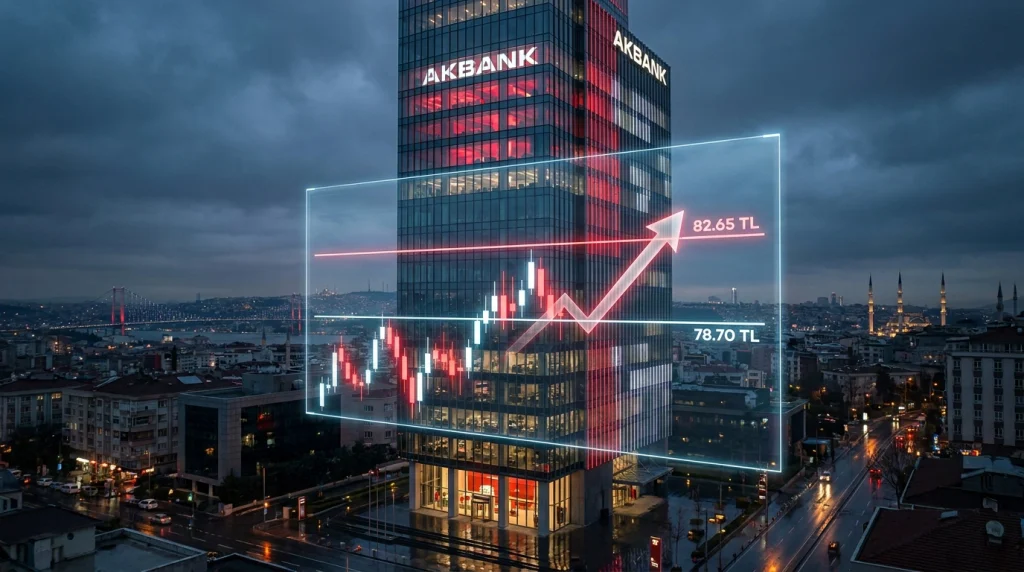 Akbank (AKBNK) hissesi 78,70 TL seviyesinde yön arıyor. Teknik analiz, 82,65 TL direnci ve Fibonacci seviyeleriyle AKBNK fiyat tahminleri burada.