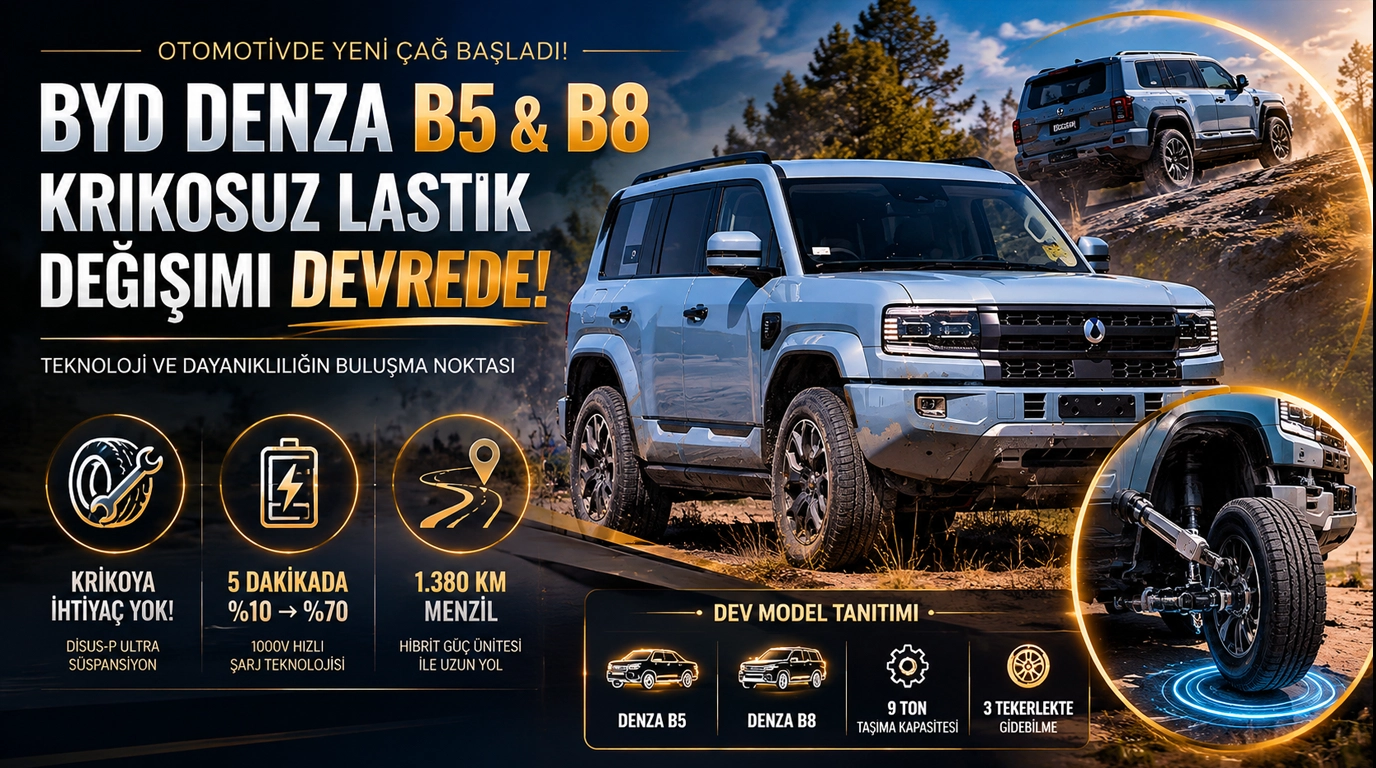 BYD Denza B5 ve B8: Krikosuz Lastik Değiştiren Devrim