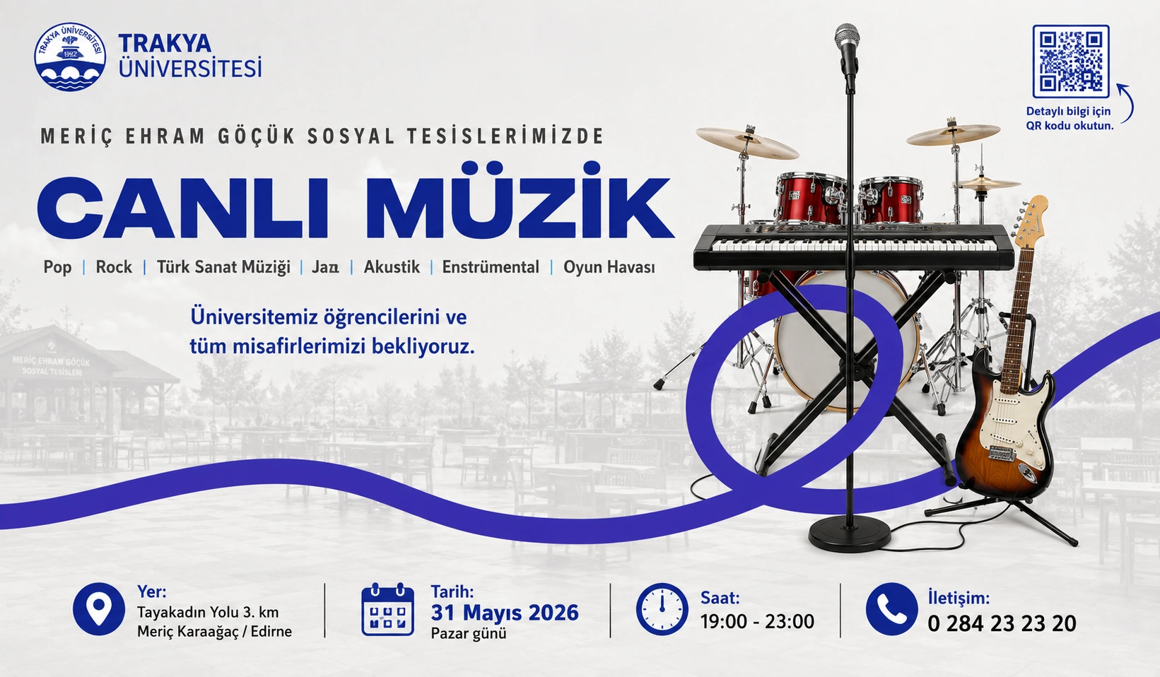 Trakya Üniversitesi’nde Nehir Kenarında Canlı Müzik Keyfi