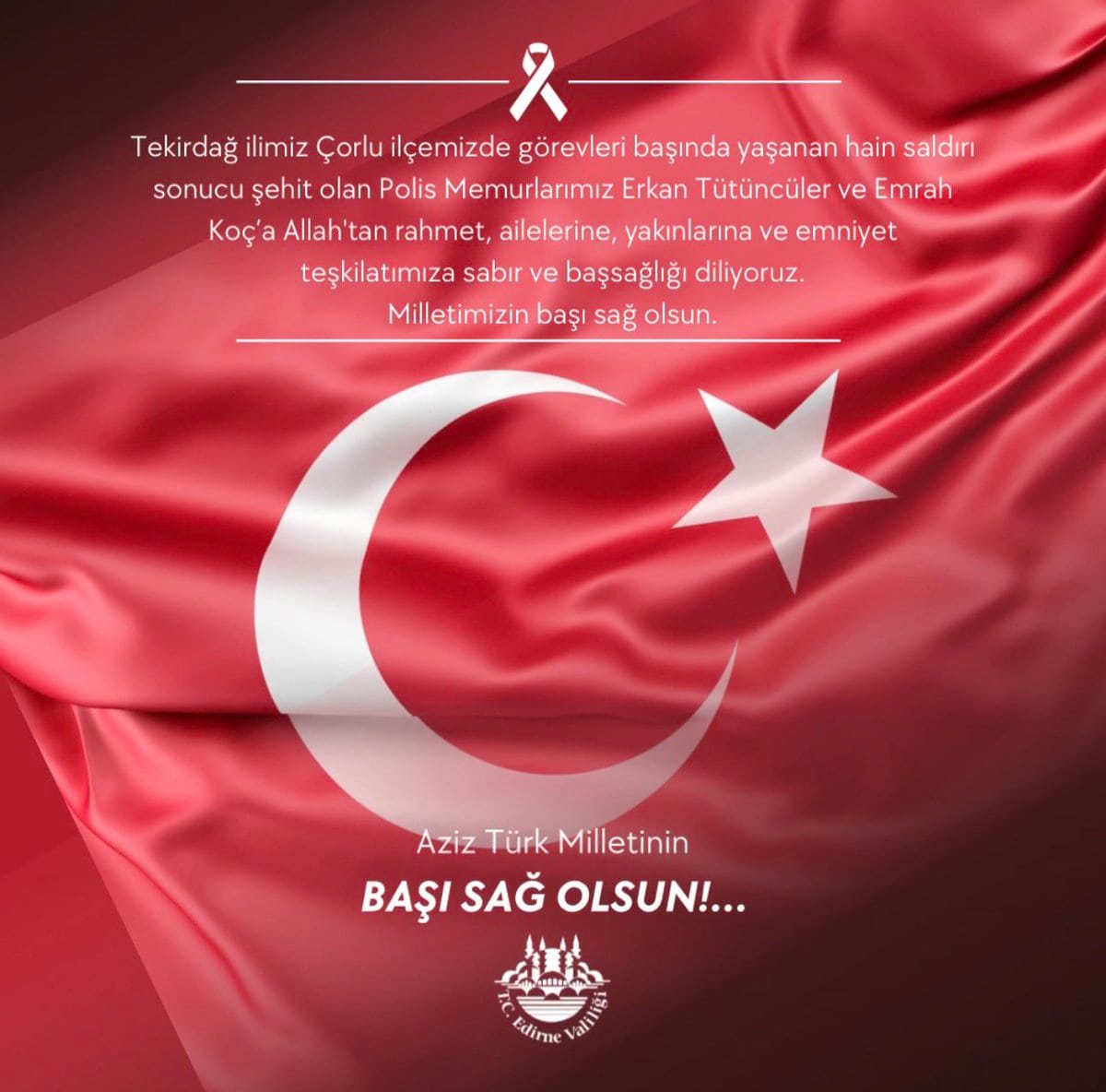 Çorlu’da Polisimize Hain Saldırı