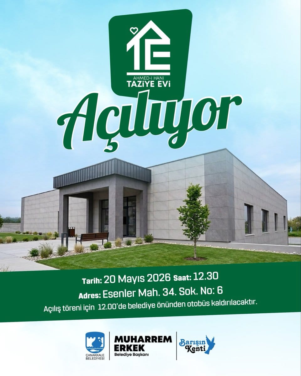 Çanakkale’de Ahmed-i Hani Taziye Evi Açılıyor