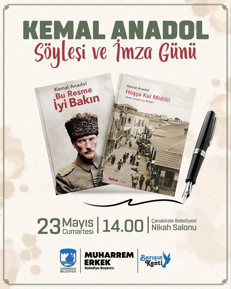 Kemal Anadol Çanakkale’de Okurlarıyla Buluşuyor
