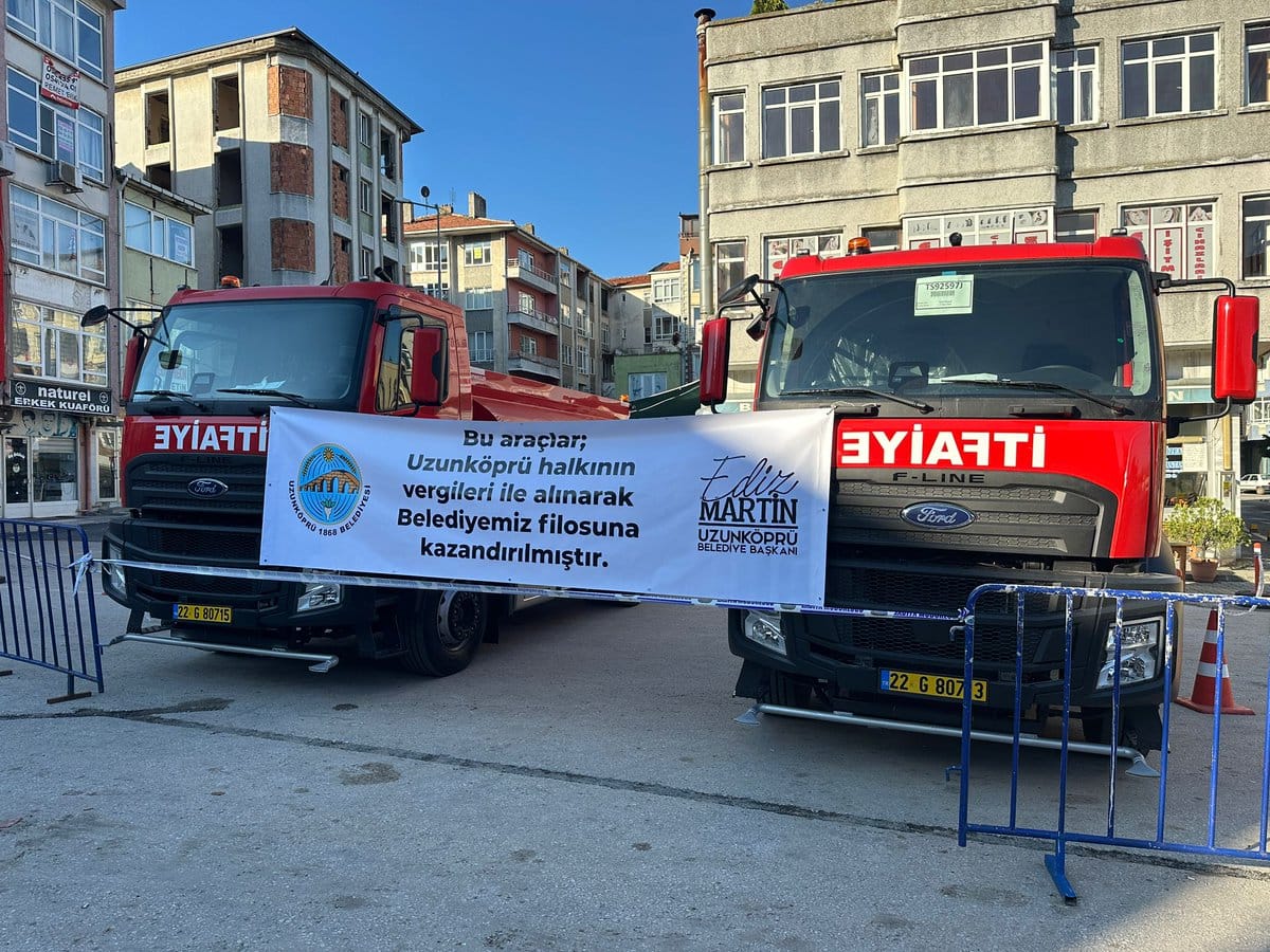 Yeni itfaiye araçları Uzunköprü’de göreve başlıyor