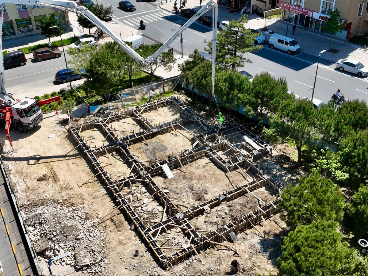 Kent Kafe’de 24 Metreküp Beton Dökümü Tamamlandı
