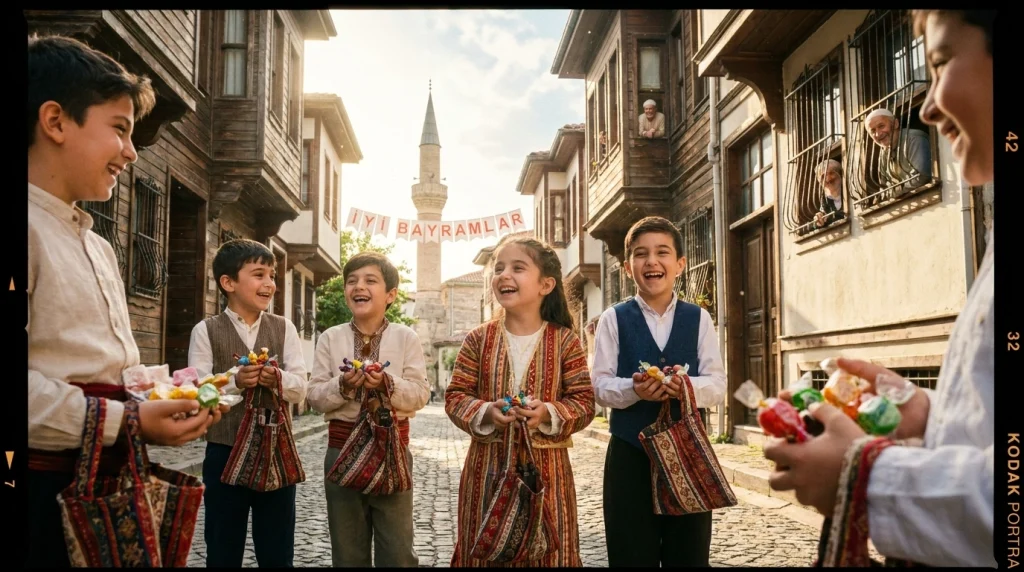 Rüyada bayram şekeri görmek; küçük mutluluklar, huzur ve aile içi sevince işaret eder.