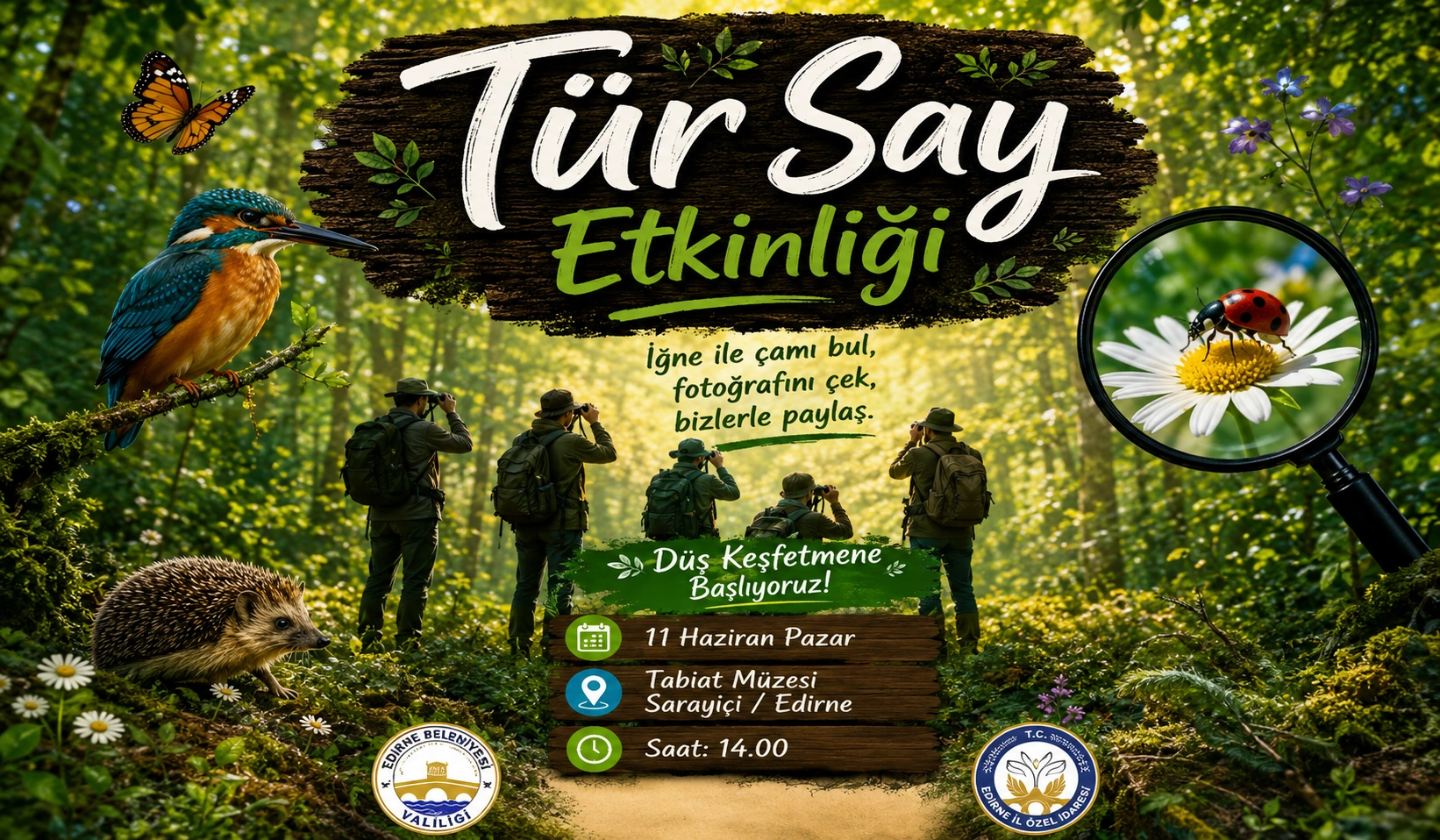 Trakya Üniversitesi’nde Biyoçeşitlilik Şenliği: Tür Say Etkinliği
