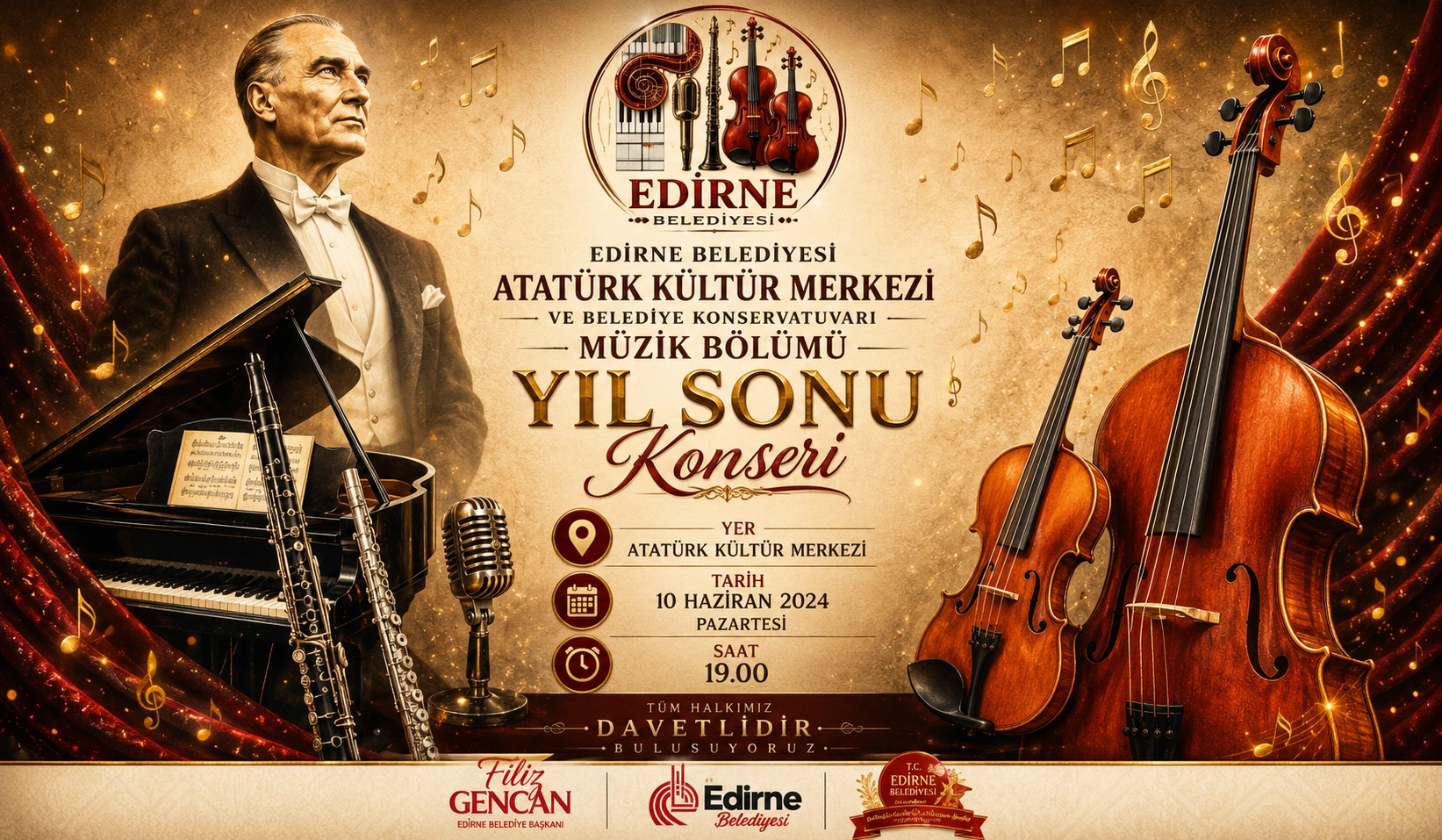 Edirne’de Müzik Şöleni: Konservatuvar Öğrencileri Yıl Sonu Konserinde
