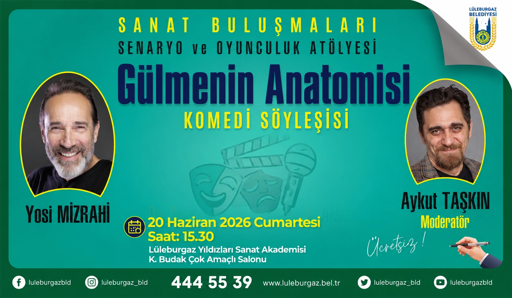 Yosi Mizrahi ile ‘Gülmenin Anatomisi’ Lüleburgaz’da!