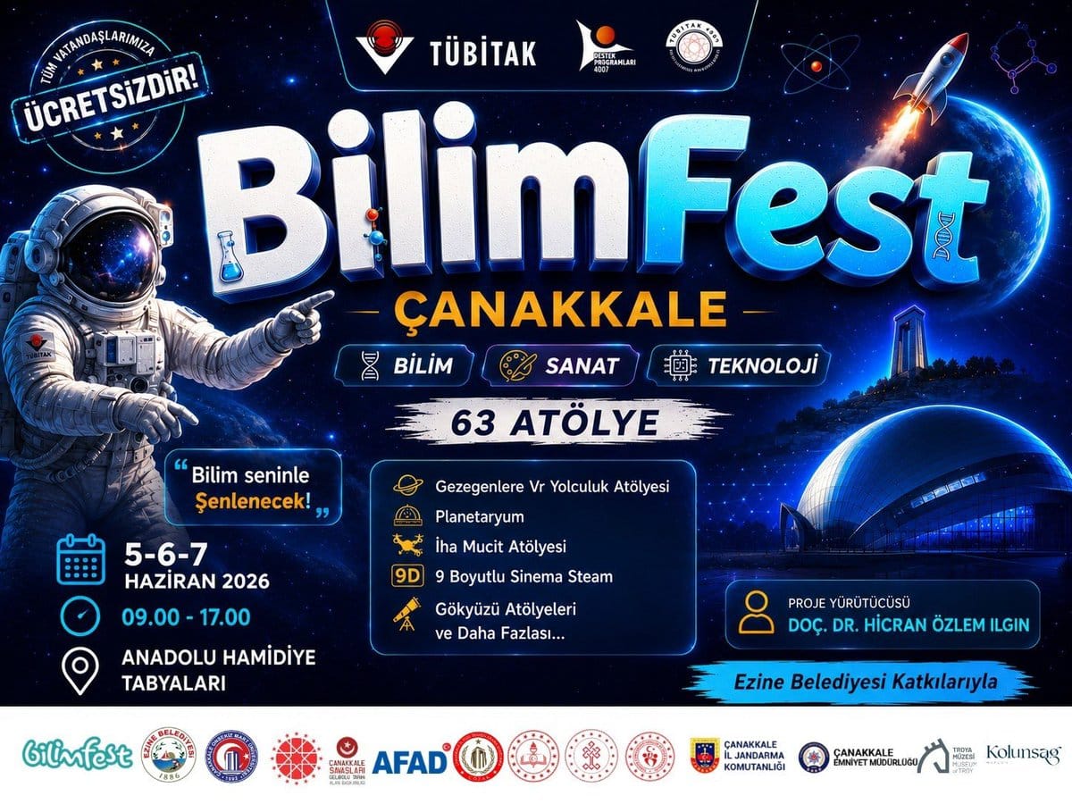 BilimFest Çanakkale Başlıyor, Ücretsiz Etkinlikler Sizi Bekliyor