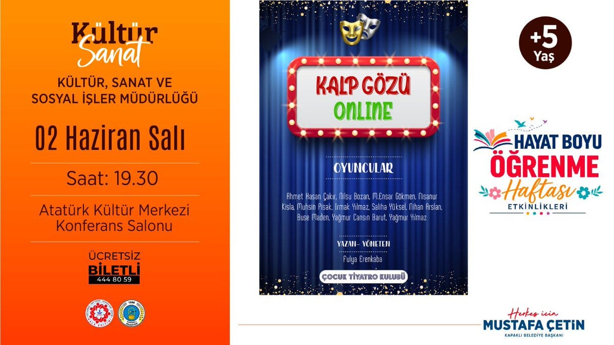Kalp Gözü Online: Kapaklı’da Ücretsiz Tiyatro Keyfi