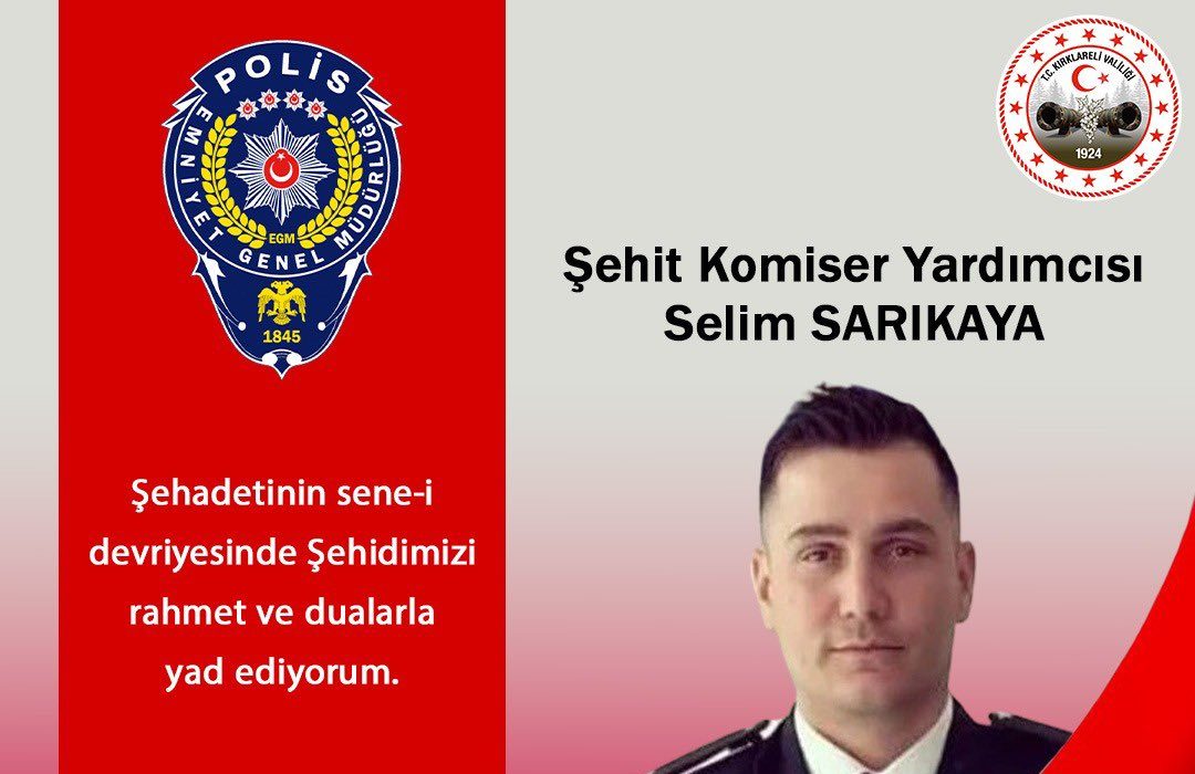 Şehit Komiser Yardımcısı Selim Sarıkaya anıldı