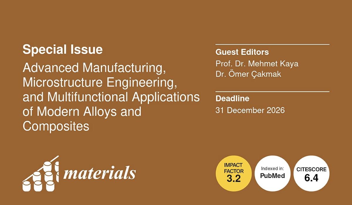 Prof. Dr. Mehmet Kaya, MDPI Materials’da Özel Sayı Editörü