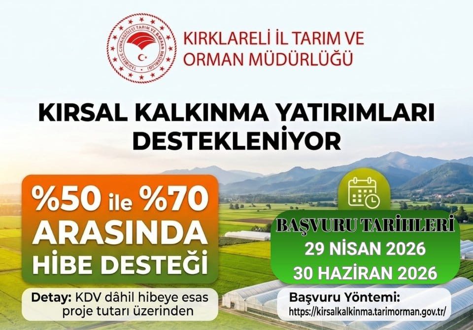 Kırsal Kalkınma Destek Başvuruları Devam Ediyor