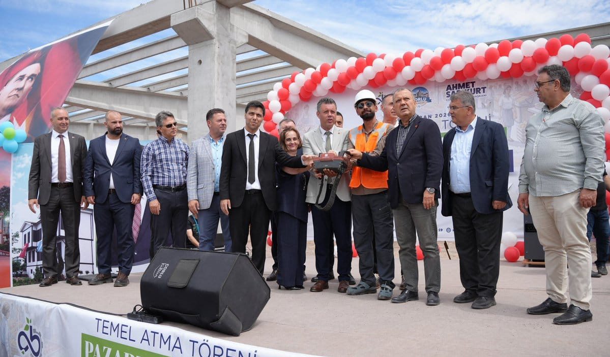 Çorlu’ya Üçüncü Kapalı Pazar Yeri: Temel Atıldı