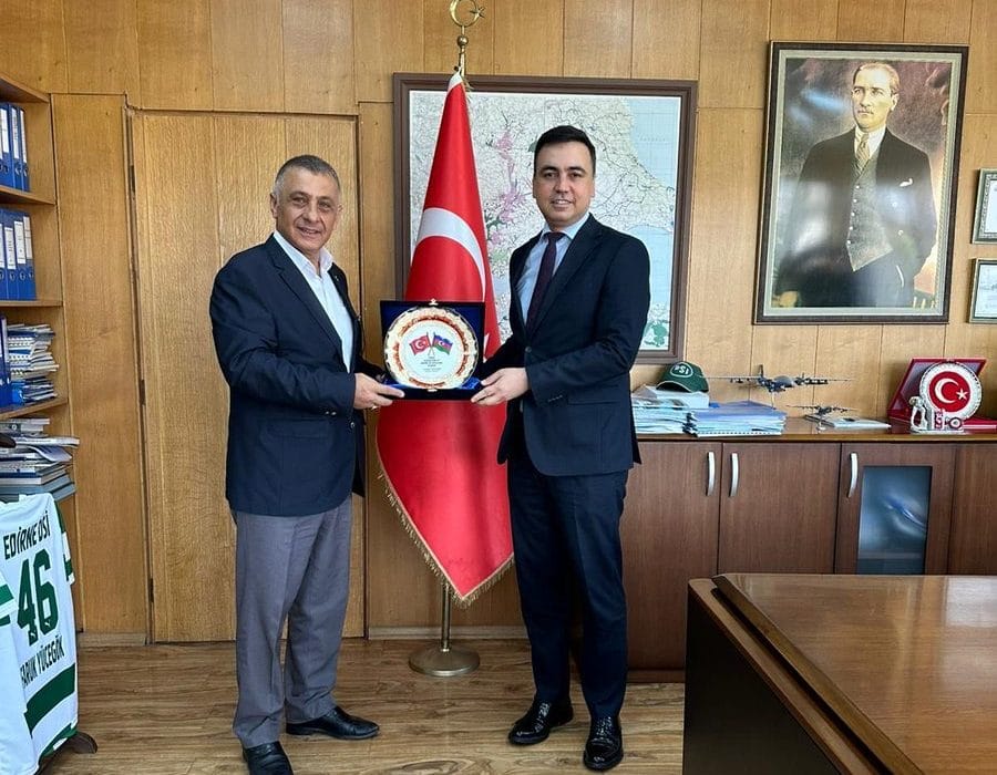 Edirne Azerbaycan Evi Derneği Başkanı DSİ Bölge Müdürü’nü Ziyaret Etti