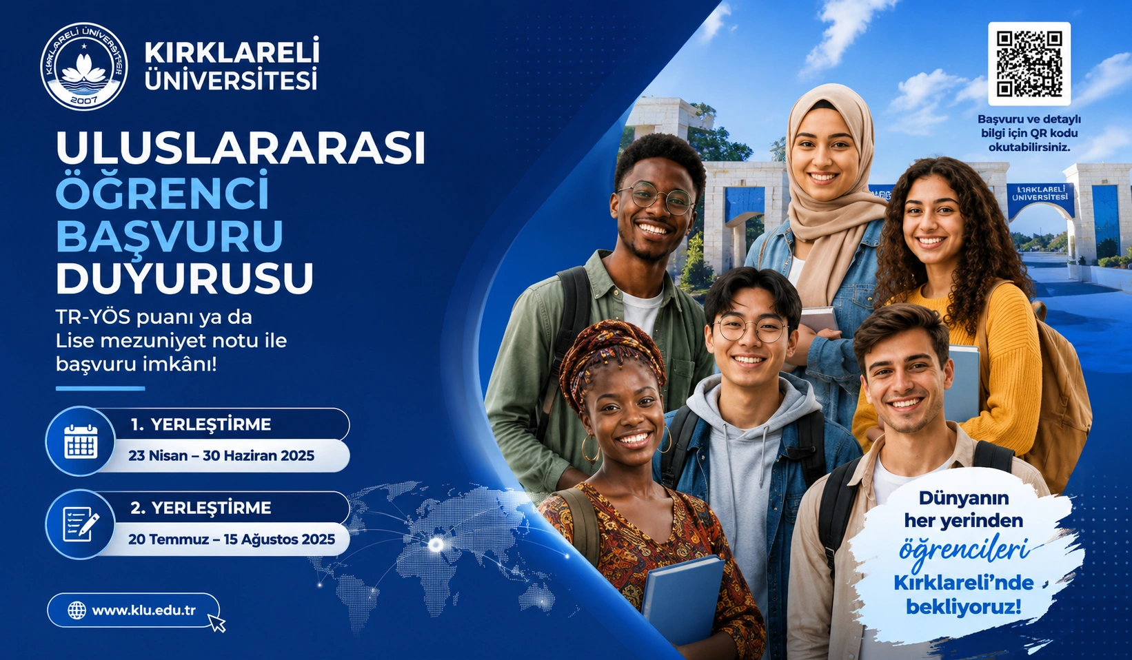 Kırklareli Üniversitesi’nden Uluslararası Öğrencilere 2026 Başvuru Fırsatı