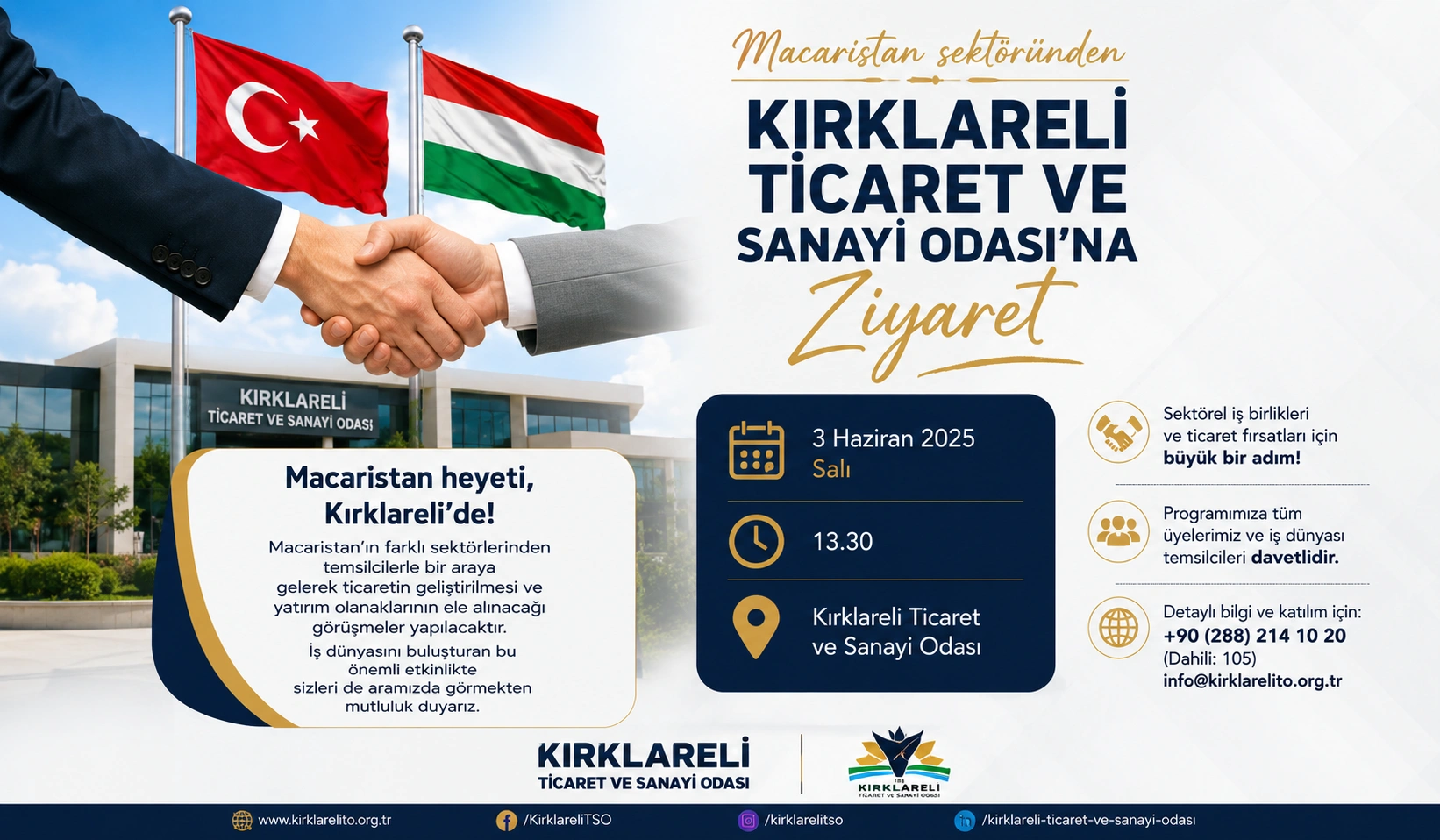 Macaristan heyeti Kırklareli’nde iş fırsatlarını masaya yatırıyor