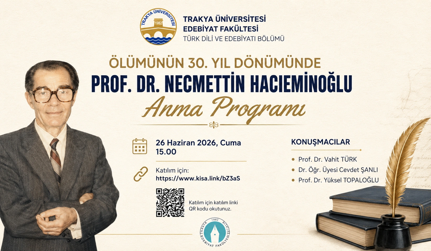 Necmettin Hacıeminoğlu 30. Yılında Anılıyor