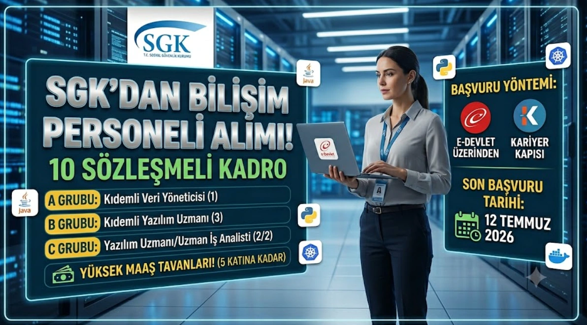 SGK’dan 10 Bilişim Personeli Alımı