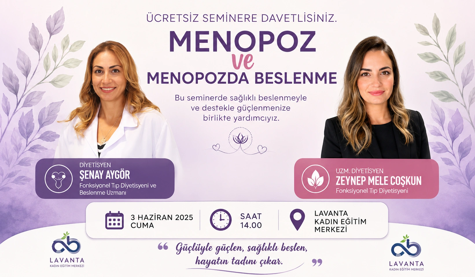 Menopozda Sağlıklı Yaşamın Sırları Ücretsiz Seminerde