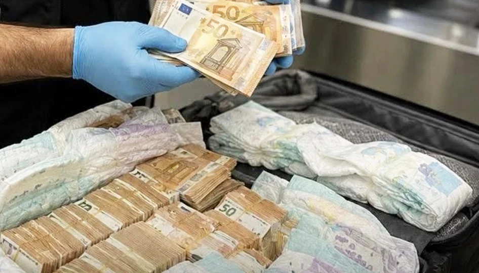 Bebek bezlerinden 381 bin avro çıktı!