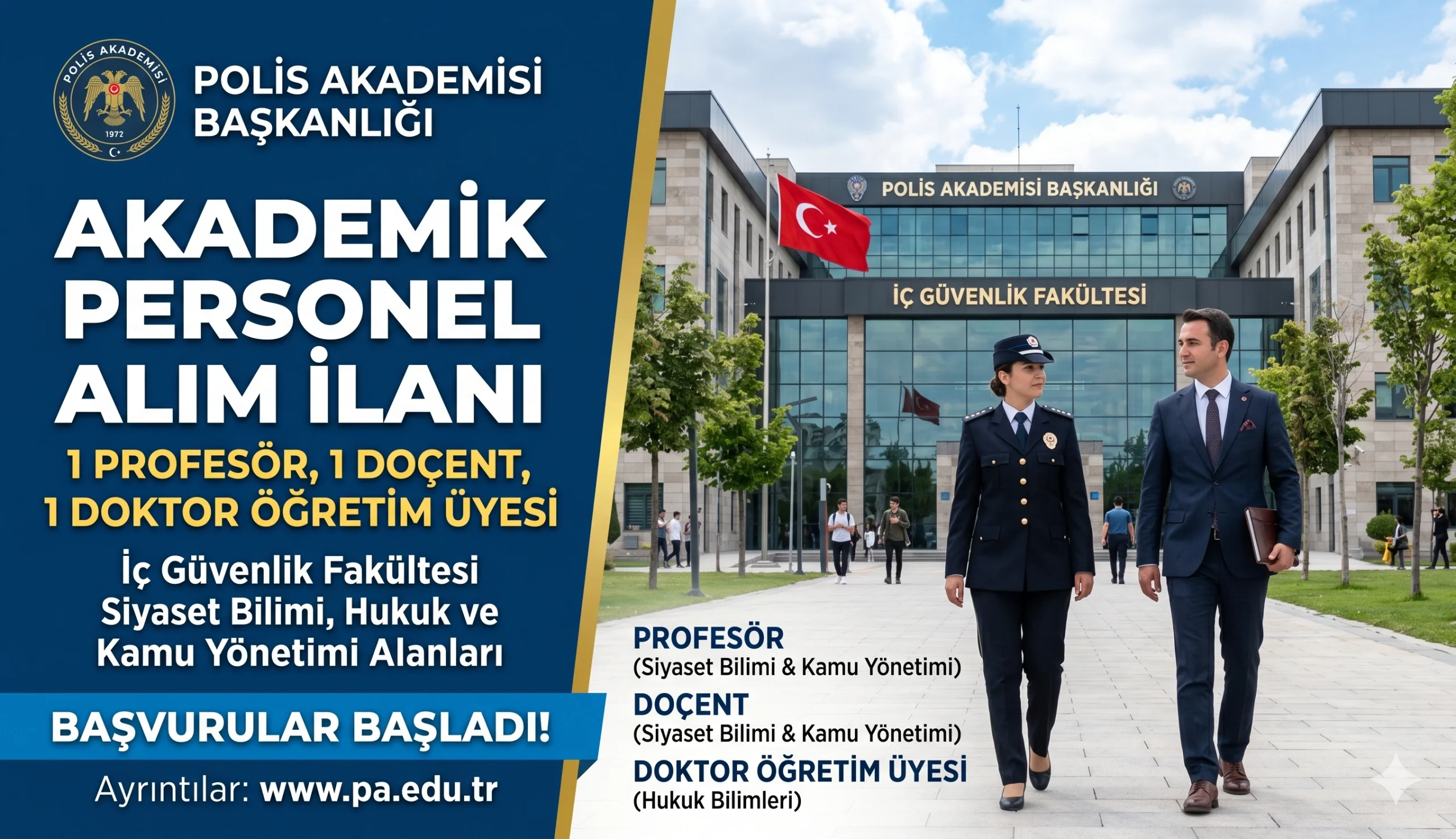 Emniyet Genel Müdürlüğü’nden Akademik Personel İlanı