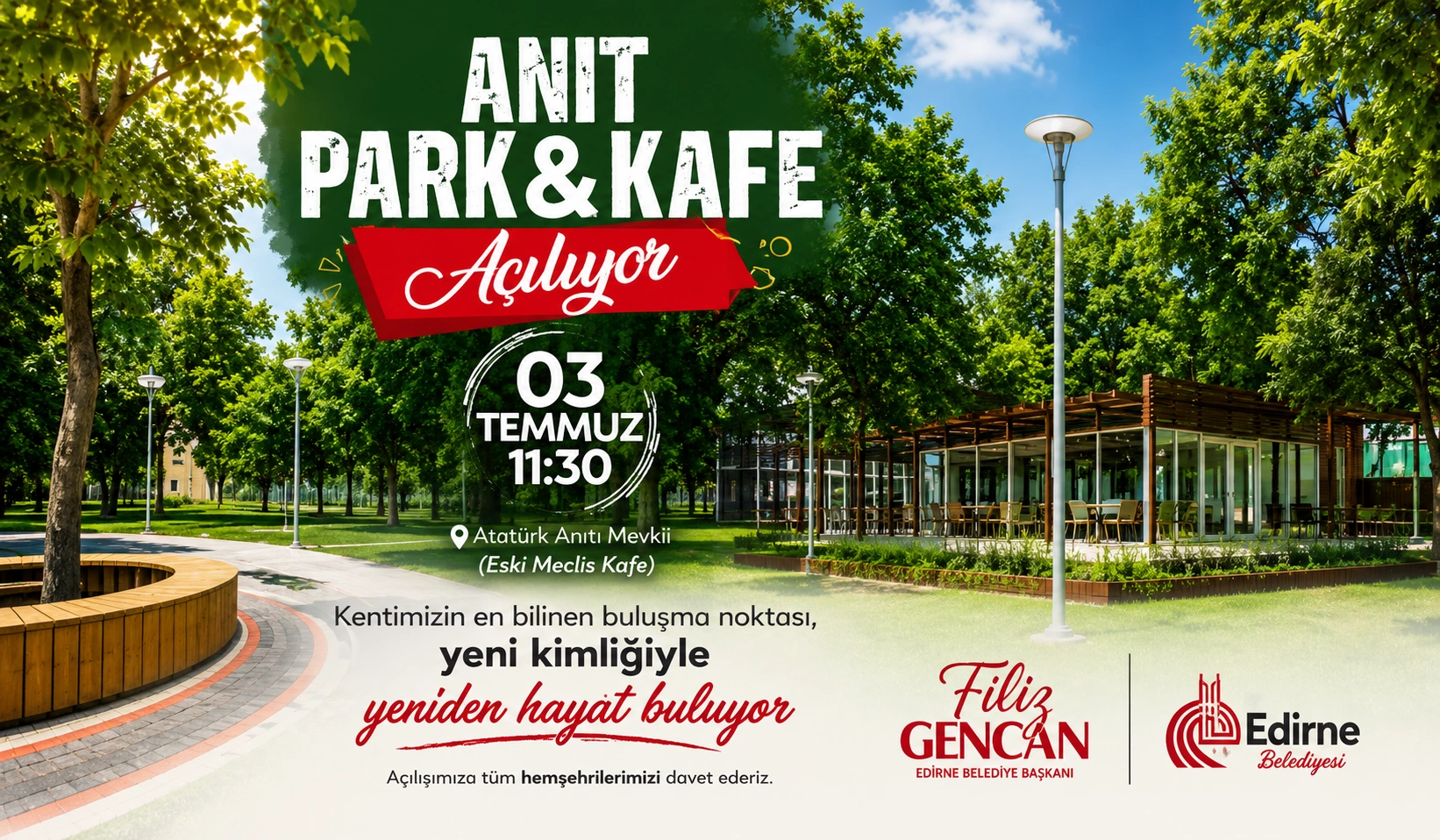 Anıt Park & Kafe yeniden açılıyor!