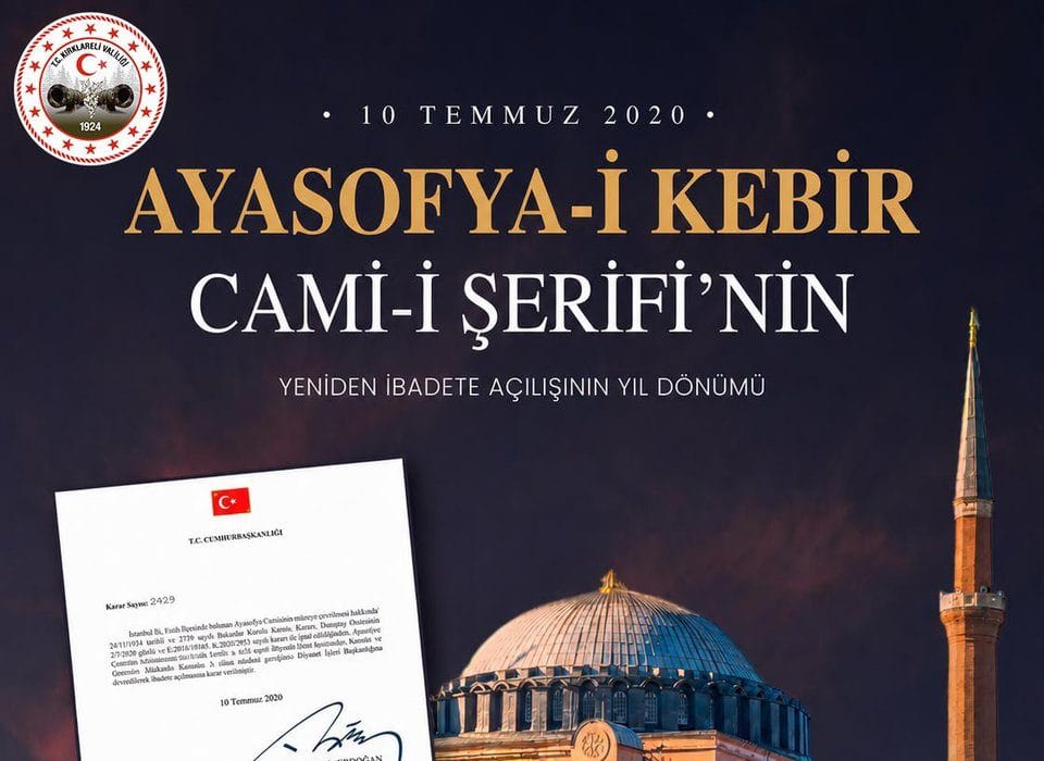 Ayasofya’nın 6. Yıl Gururu: Vali Turan’dan Anlamlı Mesaj