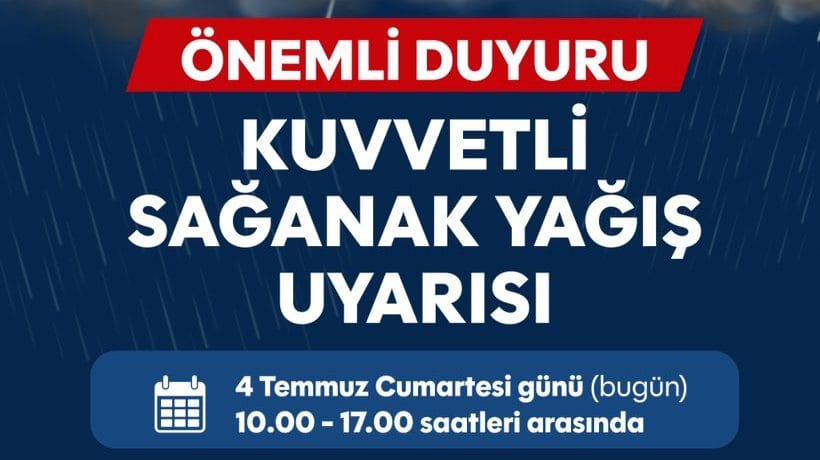 Tekirdağ’a Kuvvetli Sağanak Geliyor!
